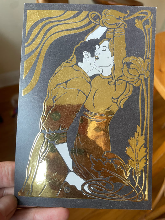 Sexy Gold Postcards and Bookmarks